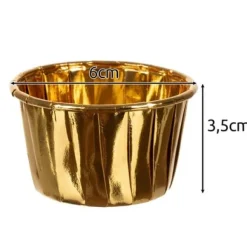 50-Pack Muffinsformar Bakformar Guld