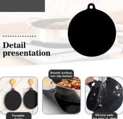 4-pack skyddsmatta för induktionsspis, halkfri silikonmatta, skydd för induktionsspis, halkfri matta, silikonmatta, repskydd, isoleringsmatta