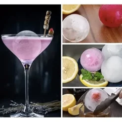 2-Pack Stapelbara Silikonformar för Isbollar och Kuber XXL Stora Isbitar