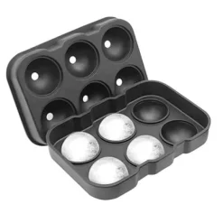 2-Pack Stapelbara Silikonformar för Isbollar och Kuber XXL Stora Isbitar