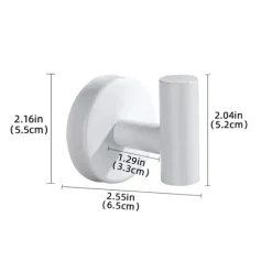 2-pack väggkrokar - vita självhäftande krokar