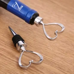 3-Pack Vinkork med Hjärta i Metall – Vinpropp Vinförslutare Silver