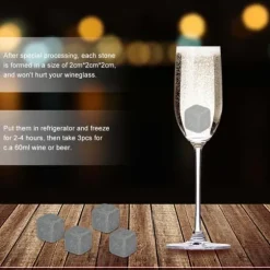 -paket med 9 st. isbitar för whiskykylsten, drycker, vin, ölkylare, barberedningskuber, presentset