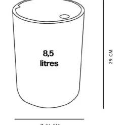 Papperskorgen i badrummet - IDAG - ANVÄNDNING - 8,5 L - Ø 21 xx H 29 cm - Polypropen - Grön