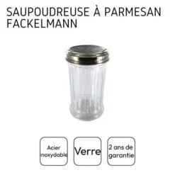 Parmesan- och florsockersikt i glas 13 cm Fackelmann