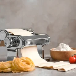 Pastamaskin, Justerbar Tjocklek, Hållbar Konstruktion,Silver