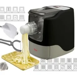 Pastamaskin PASTABUONA 21 Trafile 260 Watt för allt mjöl, med riposo och kit för att göra ruta och pizza