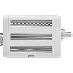 Pastatillbehör för KitchenAid, 3-i-1 rostfritt stål, Pasta Roller, Spaghetti och Fettuccine Cutter, justerbar tjocklek.