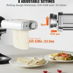 Pastatillsats, 3-i-1 rostfritt stål pastarulle- och skärset, 25,5x14,3x5,4 cm, rostfritt stål