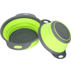 2PCS Rund Infällbar Hopfällbar Avloppskorg Fruktkorg Multifunktionell Kök Plast Bassäng