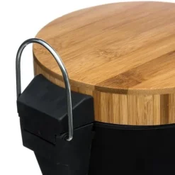 Pedalhink, Bambu / Metall, 3 L - Svart