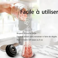 Peppar- och Saltkvarn - Pepparkvarn - Manuell Pepparkvarn - Justerbar Korns Storlek - 2PCS