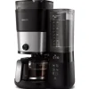 Philips All-in-1 Brew HD7888 Kaffebryggare med kvarn, Droppande kaffebryggare, 1,25 l, Kaffebönor, Inbyggd kvarn, 1000 W, Svart, Silver