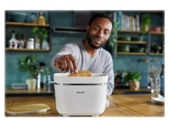 Philips Series 5000 HD2640 Eco Conscious Edition - Brödrost - 2 skiva - 2 Kortplatser - matt silkesvit