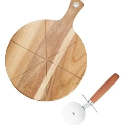 Pizzaset Sade Skärbräda med Pizzaskärare Dorre