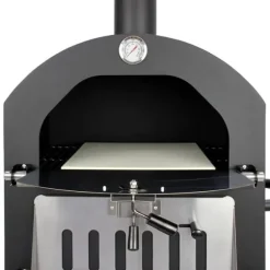 Pizzaugn med Regnskydd och 30 cm Pizzaspade Utomhusugn Stenugnsbakning Pizzasten Pizzaskärare Grillning Pizza 2 Hjul och Handtag Portabel Utomhusbruk | CDON