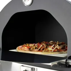 Pizzaugn med Regnskydd och 30 cm Pizzaspade Utomhusugn Stenugnsbakning Pizzasten Pizzaskärare Grillning Pizza 2 Hjul och Handtag Portabel Utomhusbruk | CDON