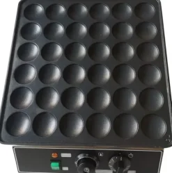 Poffertjes-/Minipannkaksmaskin - Elektrisk Bordsmodell - 36 Hål - Gjutjärn Med Nonstickbeläggning - 1 kW - Termostat 50–300 °C - För Hem & Café