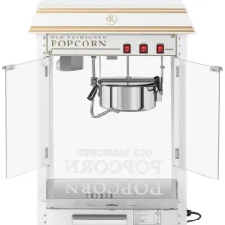 Popcornmaskin - 1500 W - 5 kg/h - vit & guld - Royal Catering