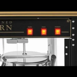 Popcornmaskin - 1500 W - 5 kg/h - svart & guld - Royal Catering
