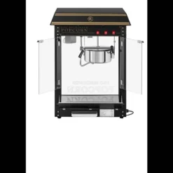 Popcornmaskin - 1500 W - 5 kg/h - svart & guld - Royal Catering