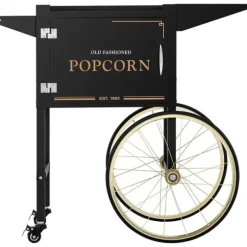 Popcornmaskinvagn - 51 x 37 cm - svart & guld - Royal Catering