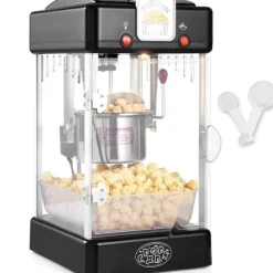 Popcornpopper 300W 2,5 Oz, bärbar bordspopcornmaskin, snabb och enkel användning, perfekt för filmkvällar, elegant svart design
