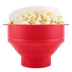 Popcornskål Silikon Microskål för Popcorn – Hopfällbar
