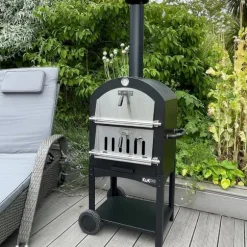 Portabel Pizzaugn för Utomhusbruk med Pizzasten & Pizzaspade i Rostfritt Stål Trädgård Grill Trädgårdsgrill Utomhus Matlagning Pizza Grillning Kött