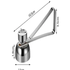 Praktisk äggskärare i rostfritt stål för kokt äggskalöppnare