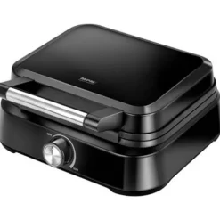 Professionell Vaffeljärn för 2 Tjocka Belgiska Vafflor, Non-stick Plåtar MPM MGO-40 1500W Svart 13965