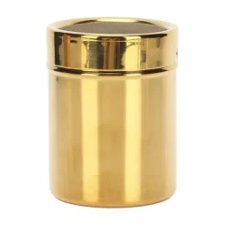 Pulverskakare i rostfritt stål, rostbeständig guld, finmaskig pulversockerskakare för kök