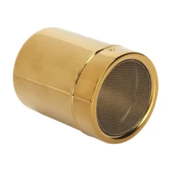 Pulverskakare i rostfritt stål, rostbeständig guld, finmaskig pulversockerskakare för kök