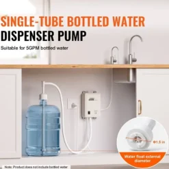 Pump- och vattendispenser för 5-gallon flaskor, automatisk elektrisk dispenser, enkel inloppspump, effektiv vattendispenser