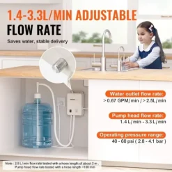 Pump- och vattendispenser för 5-gallon flaskor, automatisk elektrisk dispenser, enkel inloppspump, effektiv vattendispenser