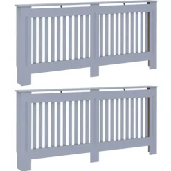 Radiatorlock 2 pcs Grå 172 x 19 x 81,5 cm Konstruerat trä