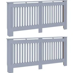 Radiatorlock 2 pcs Grå 172 x 19 x 81,5 cm Konstruerat trä