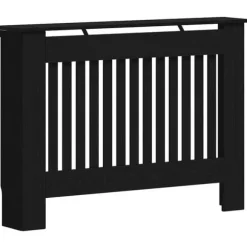 Radiatorlock Svart Ek 112 x 19 x 81,5 cm Konstruerat trä