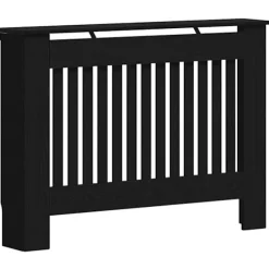 Radiatorlock Svart Ek 112 x 19 x 81,5 cm Konstruerat trä