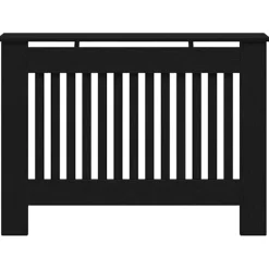 Radiatorlock Svart Ek 112 x 19 x 81,5 cm Konstruerat trä