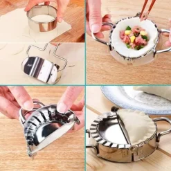 Raviolimaskin - Set med 11 ravioliformar i rostfritt stål - Dumplingmaskin - Dumplingform - Kökstillbehör