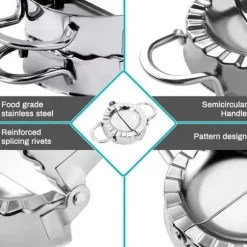 Raviolimaskin - Set med 11 ravioliformar i rostfritt stål - Dumplingmaskin - Dumplingform - Kökstillbehör