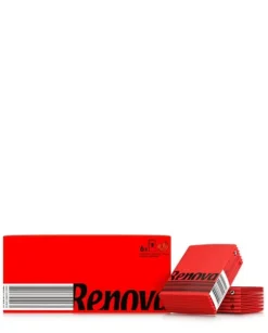 Röda premium hygienservetter i Renova-förpackningar 4-lagers 6x10 stycken