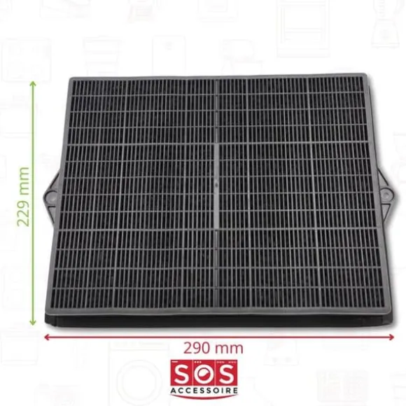 Rektangulärt kolfilter typ 160 (DKF41) (individuellt) för Hood A