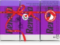 Renova Röda etiketter lila näsdukar 6x9 st