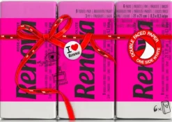 Renova Röda etiketter rosa näsdukar 6x9 st