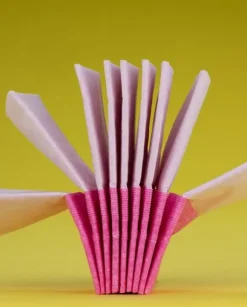 Renova Röda etiketter rosa näsdukar 6x9 st