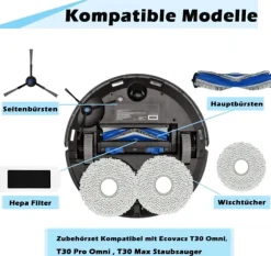 Reservdelssats för Ecovacs Deebot T30 Omni, T30 Pro Omni, T30 Max