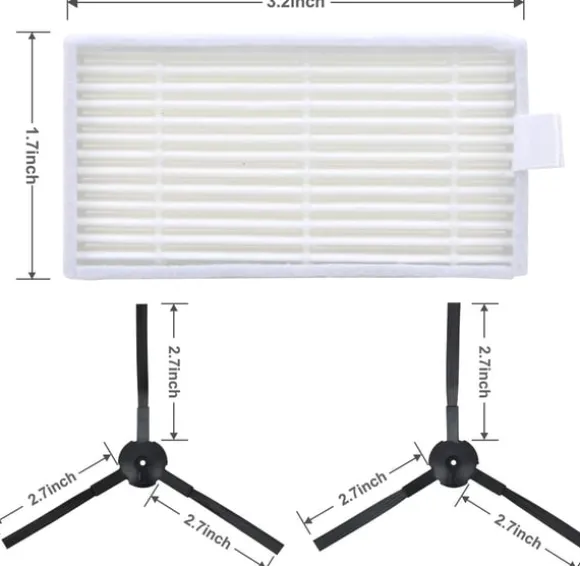 Reservdelssats med filter för ILIFE V3 V3S V5 V5s robotdammsugare