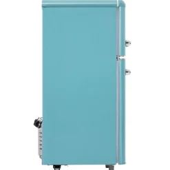 Retro-Kylskåp, Dubbeldörr, 72L kyl, 21L frys, 120 kWh/år, LED-ljus, Flera färger, Energieklass E